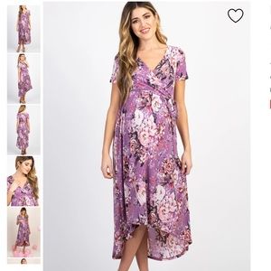 Pink Blush Maternity Wrap Dress